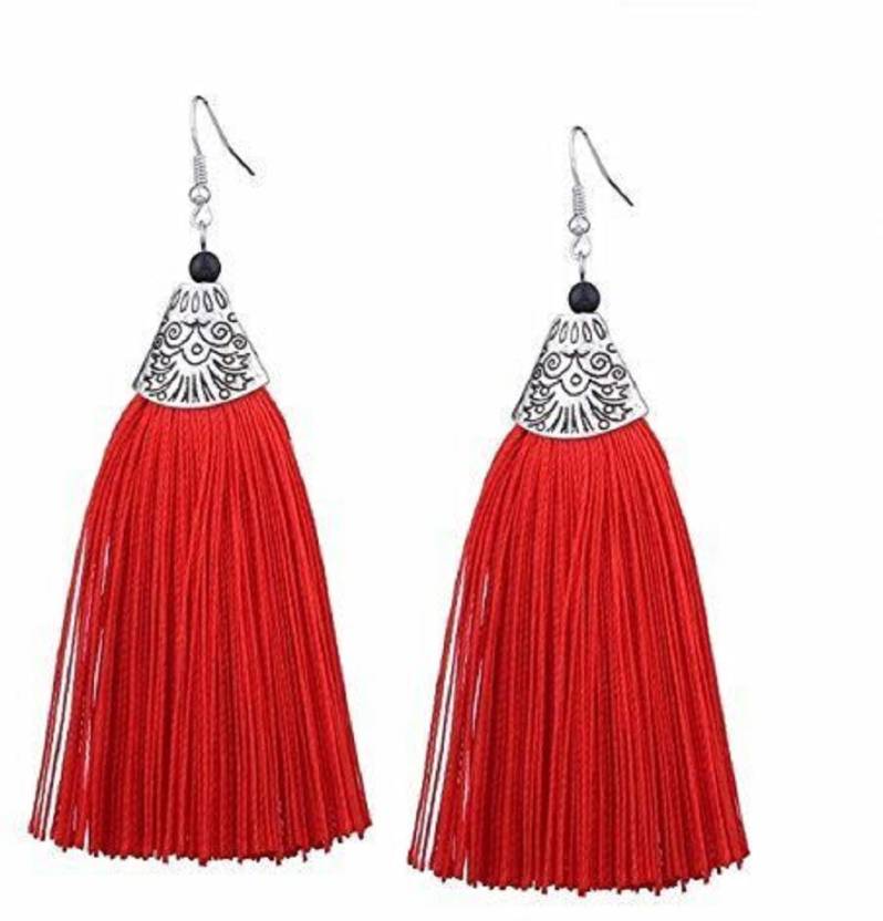 Buy online Red Metal Drop Earring from fashion jewellery for Women by Nm  Creation for ₹599 at 50% off | 2024 Limeroad.com