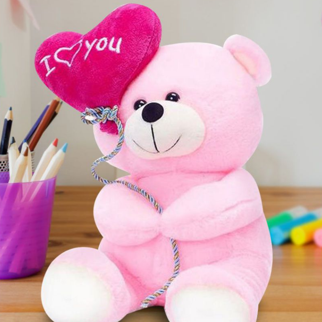 Pink Teddy Bear With Heart