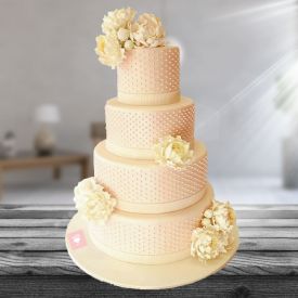 White Rose Wedding Cake