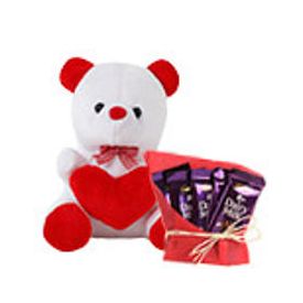 5 dairy milk chocolates with 6 inch teddy bear