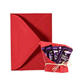 5 dairy milk chocolates with greeting card as per occasion