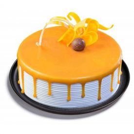 Round shape mango cake