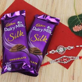 2 Dairy Milk Silk With 2 Rakhis