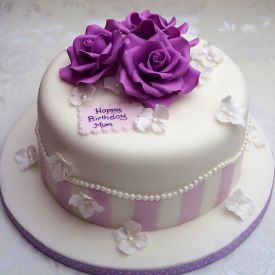 purple birthday cake