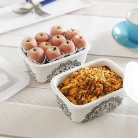 Kanha Kaju Apple & Masti Mix Namkeen With 2 Ceramic Containers