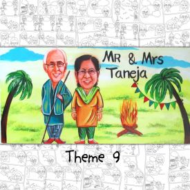 Caricature Nameplate Theme 9