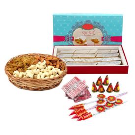 Flowers, Diya, Sweets, Crackers