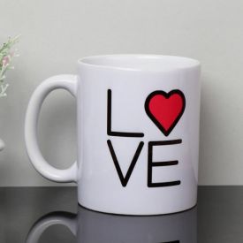 White Printed Mug