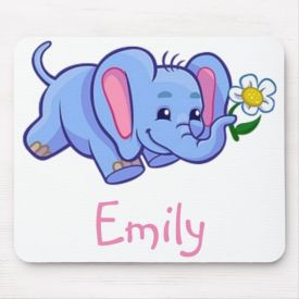 Cute Elephant Kids Mouse Pad