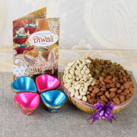 mixed dry fruits with wax diya