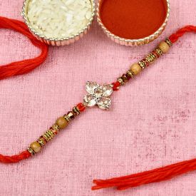 Stone Studded Sandalwood Rakhi