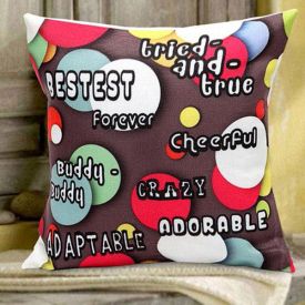 Personalized cushion with message