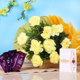 20 Yellow Roses,Cadbury Celebrations Chocolates