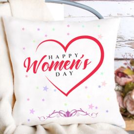 Happy women's day personalized cushion