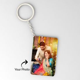 Personalized Rectangular Shape Wooden Key Chain