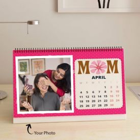 Personalized 12 Images Desktop Calendar