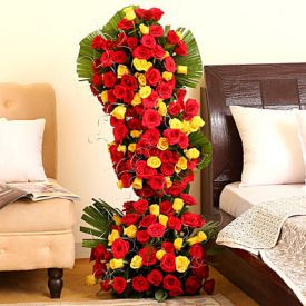 Beautiful Arangement of Red & Yellow Roses