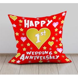 Happy 1st Anniversary Cushion