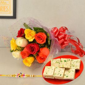 Mix flowers, kaju katli 250 gm,rakhi