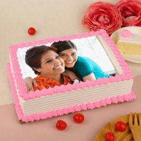 Square shape photo cake