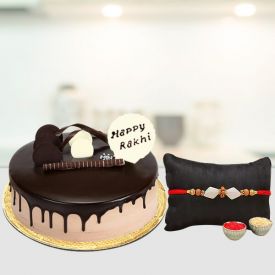 Choco Cream Cake With Rakhi