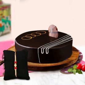 Chocolate Truffle Cake With Rakhi