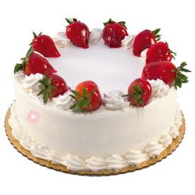 Eggless Strawberry Cake