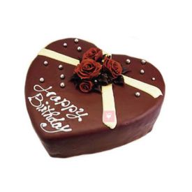 Heart Shape Eggless Chocolate truffle Cake