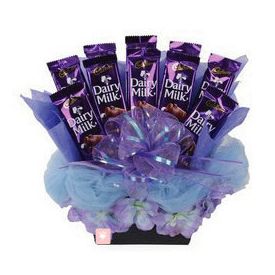 Basket of Cadbury Dairy Milk