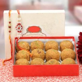 1 kg Besan Ladoo With Rakhi