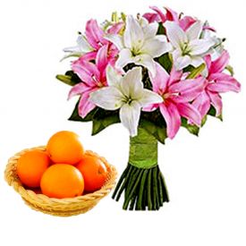 Lilies With Orange