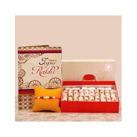 Sweets, Rakhi and Greeting card