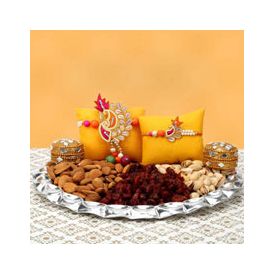 Rakhi With Dry Fruits Thali