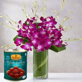 10 Purple orchid and kala jamun