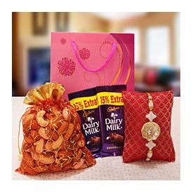 Mixed Dryfruits in a potli bag yummy Dairymilk chocolates