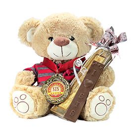 Cute Teddy Bear With Chocolate