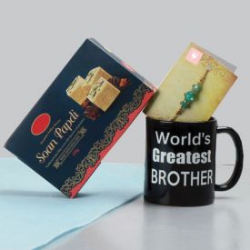 soan papdi ,coffee mug ,rakhi