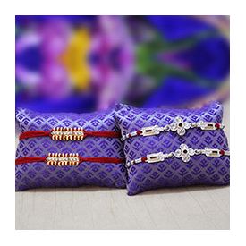 Golden Stone Studded Rakhis