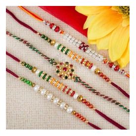 Set of 5 amazing Rakhi