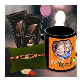 Personalised photo mug, a traditional rakhi