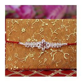 Silver Sparkling Rakhi