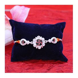 Dazzling Swastika Rakhi