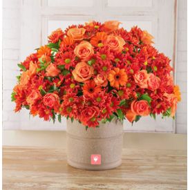 Orange Sprays Gerberas and Roses