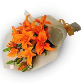 10 orange lilies