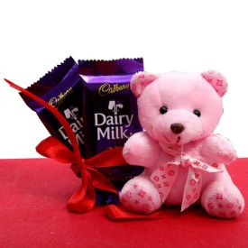 Cadbury Dairy milk with 6 inch teddy bear