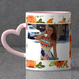 With Flowers and Love Personalized Anniversary Mug