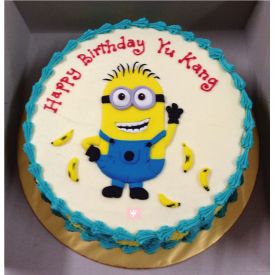 minions fresh cream cake