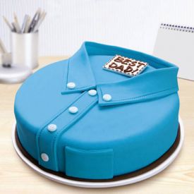 Blue Shirt Fondant Cake