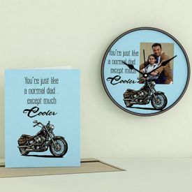 Cool Dad Personalized Clock and Card Combo
