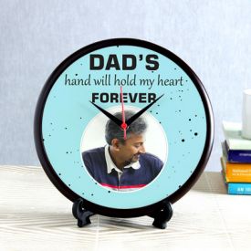 Dad Forever Personalized Wooden Round Clock